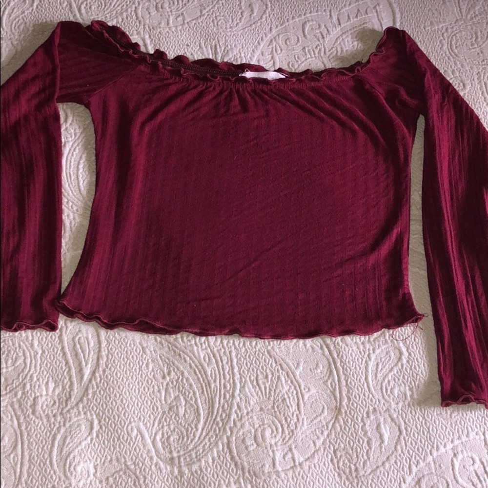 Burgundy crop top